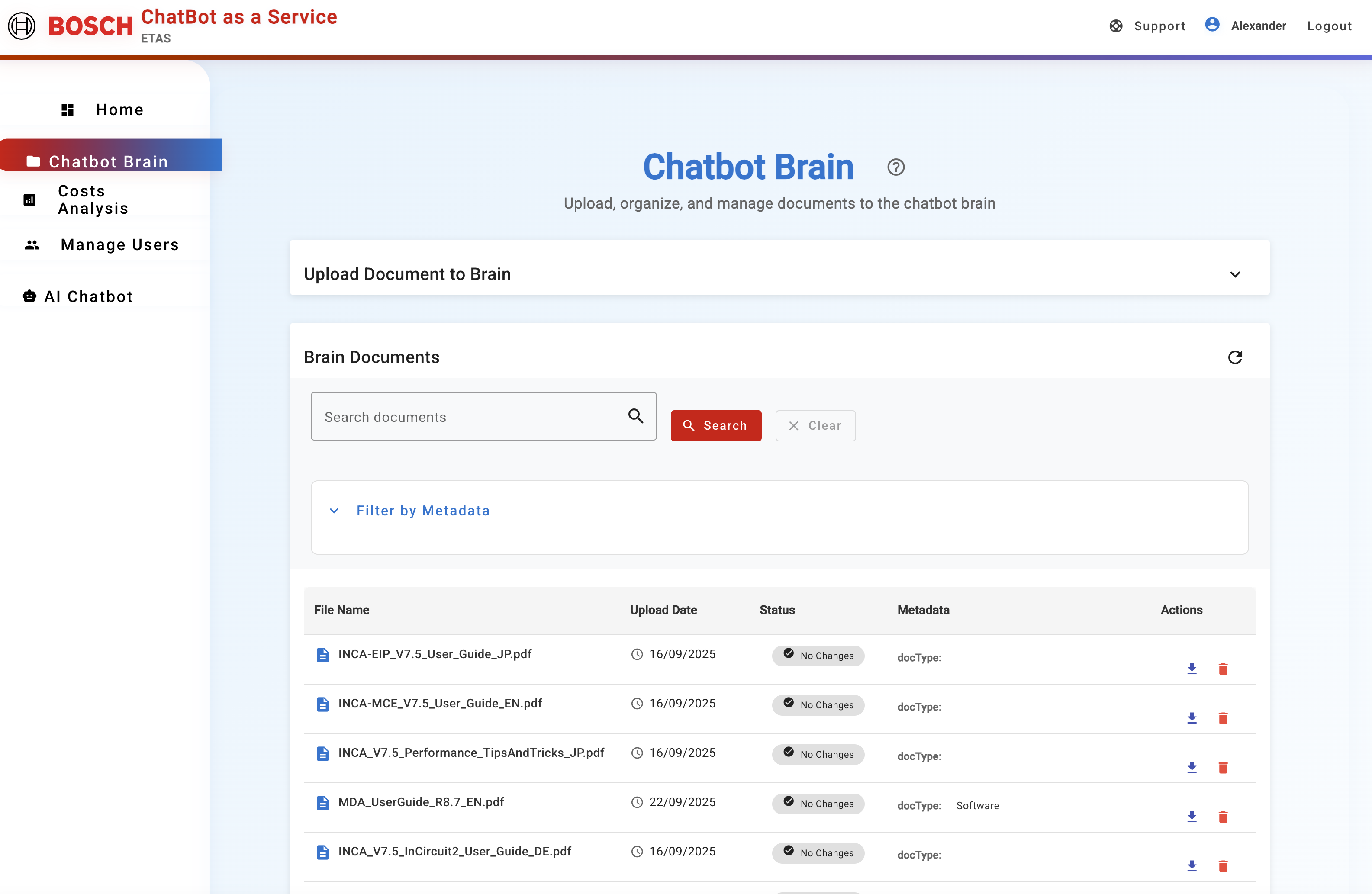 Chatbot as a Service Screenshot